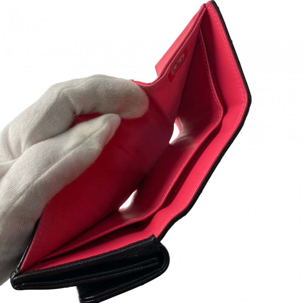 CHANEL Black Caviar Leather Logo Wallet - Picture 8 of 16